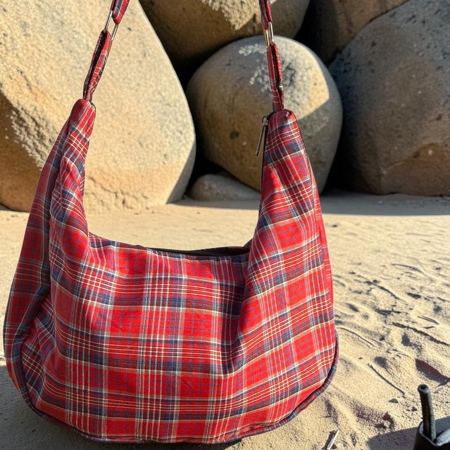Plaid Crossbody Bag - Fithoehub