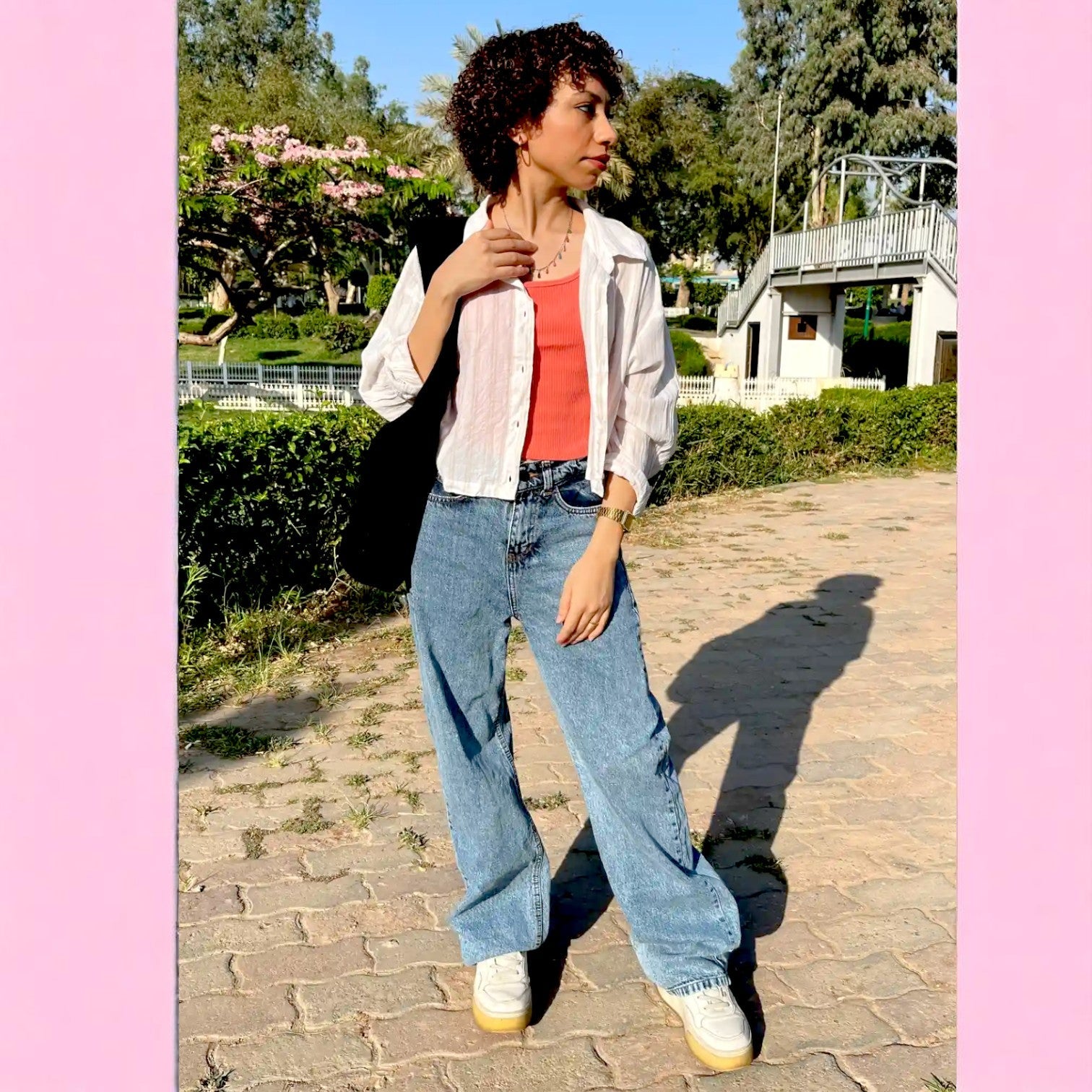 Black Curvy Shoulder Bag - Fithoehub