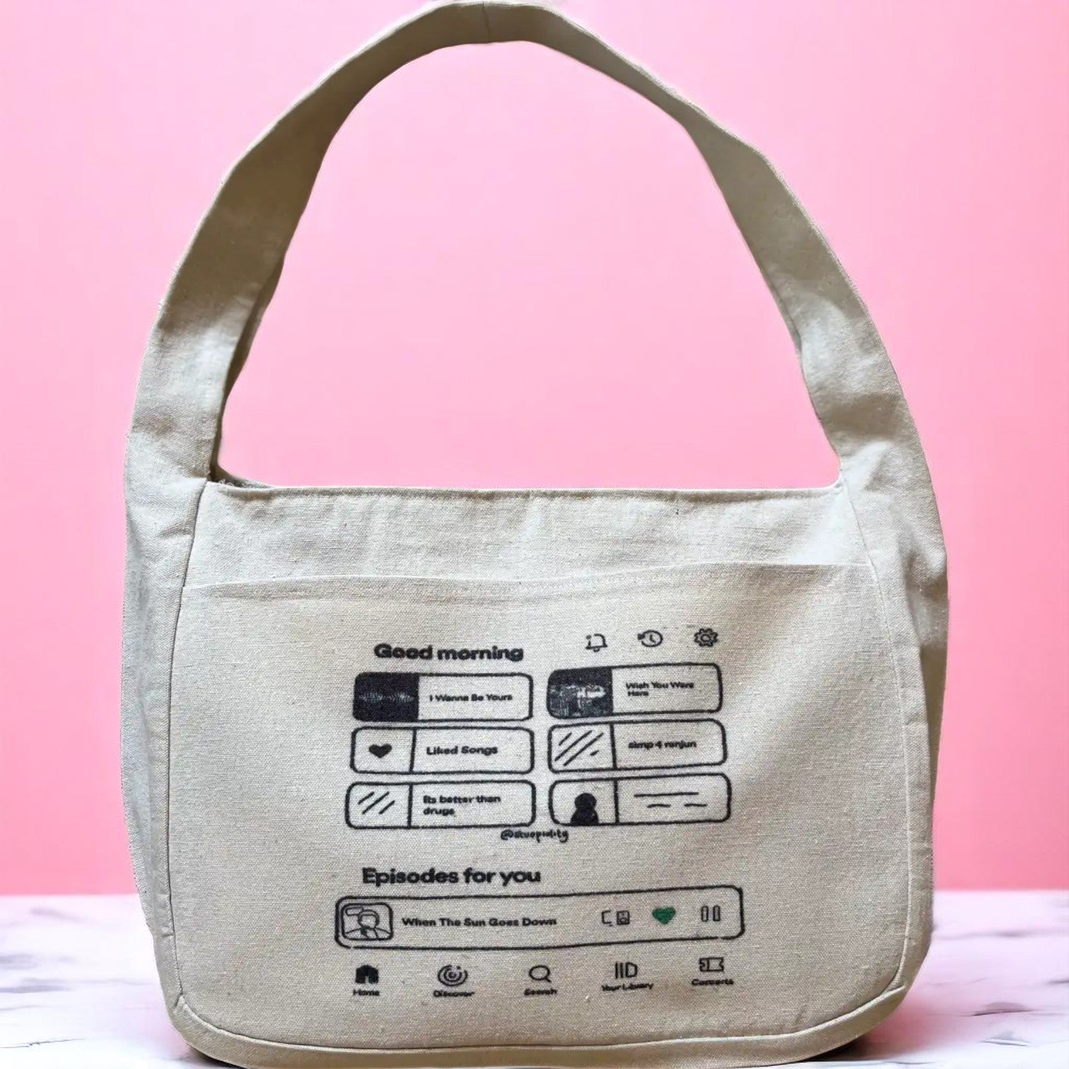 Curvy Off - White Printed Shoulder Bags - Fithoehub