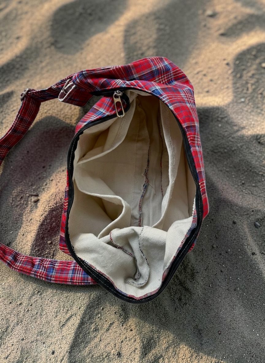 Plaid Crossbody Bag - Fithoehub