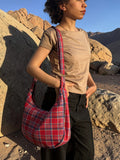 Plaid Crossbody Bag - Fithoehub