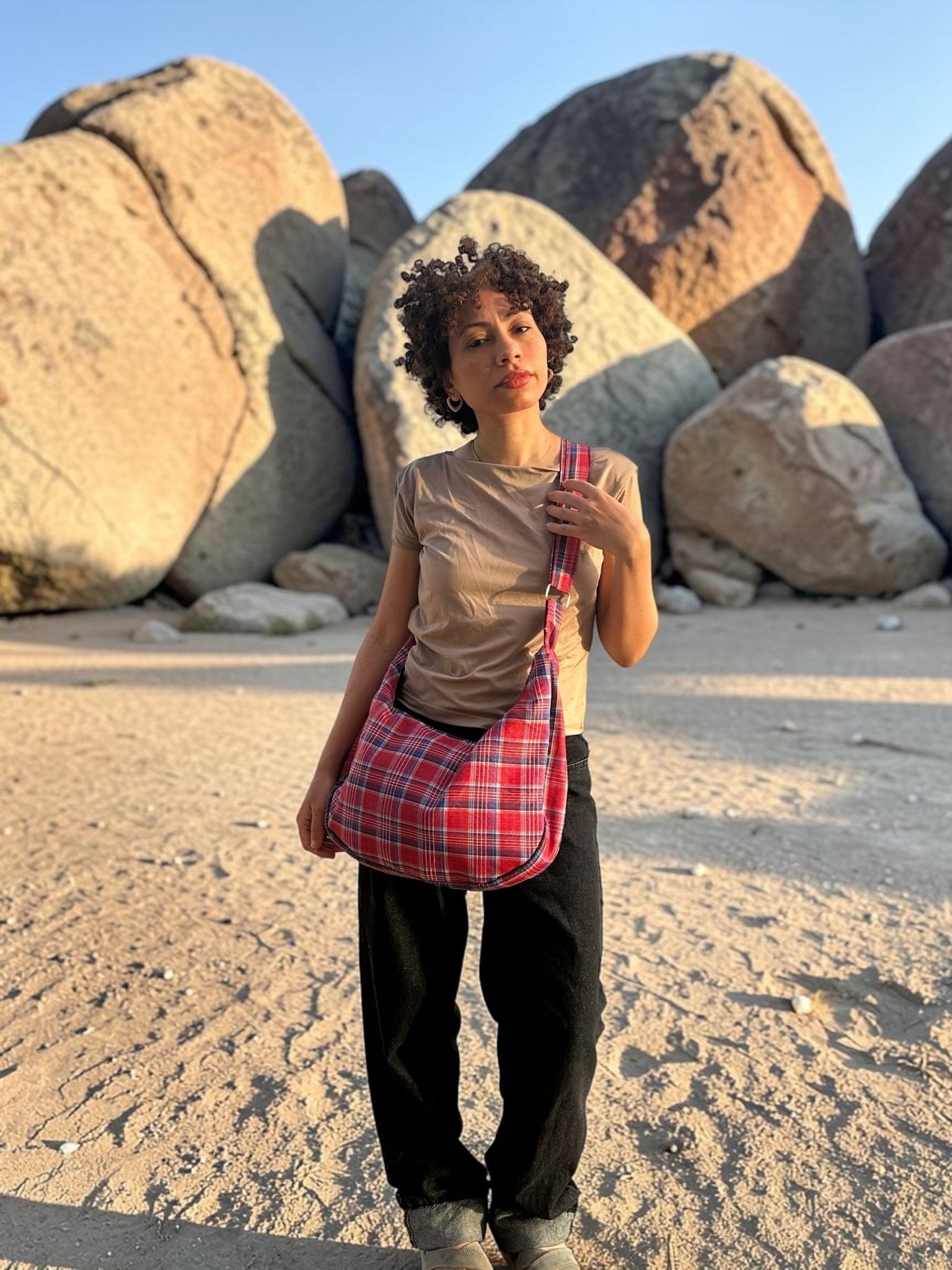 Plaid Crossbody Bag - Fithoehub